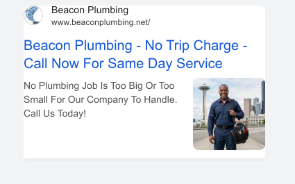 Beacon no trip charge ad