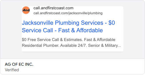 AND Services $0 service call search ad
