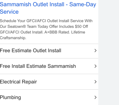 Seatown $50 off outlet install ad